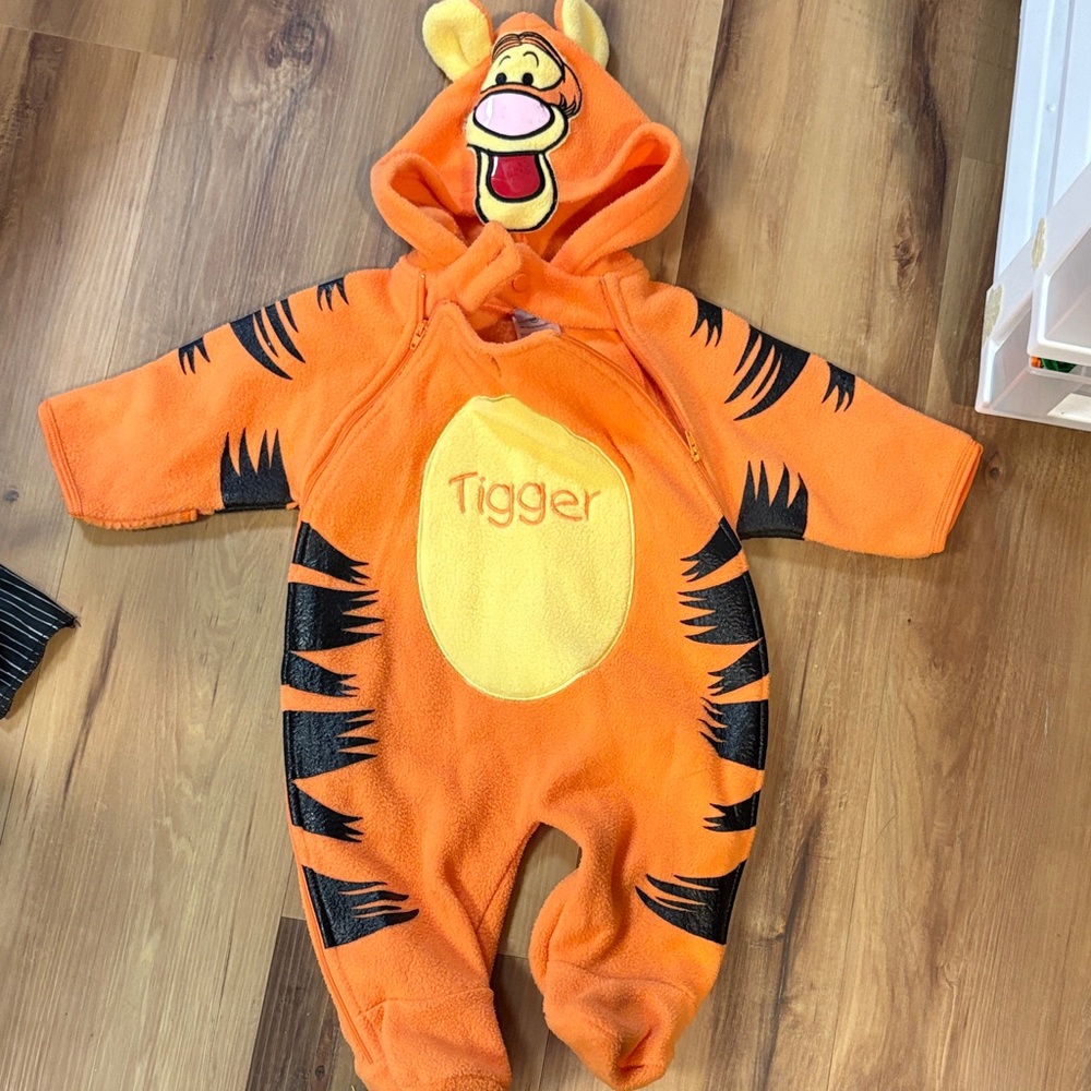 Disney Tigger Orange and Yellow Kids Footie
